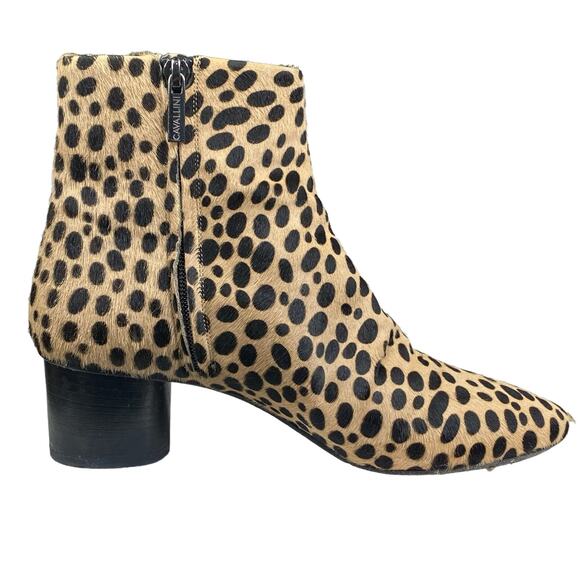 Cavellini Women’s Calf Hair Leopard Print Ankle Boot Size 38 US 7.5 - Picture 4 of 12